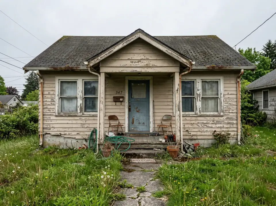 Before: The Neglected Cottage Blank Slate