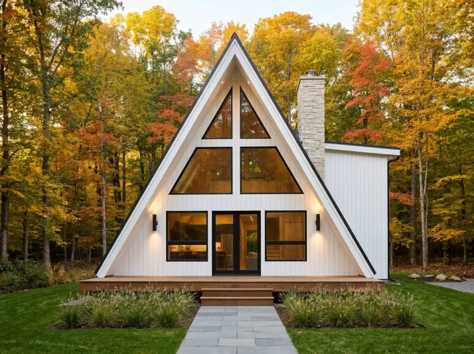A-Frame Cabin with Loft and Vaulted Ceilings