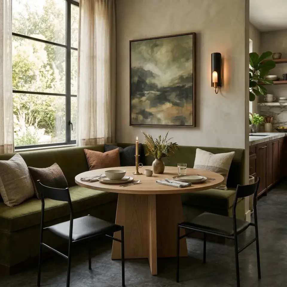 Moody Organic Kitchen Dining Nook Inspiration