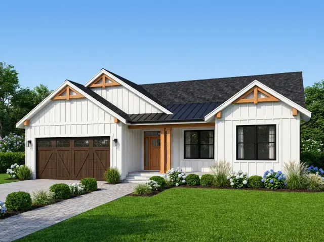 Functional 3-Bed Single-Story Modern Farmhouse Plan