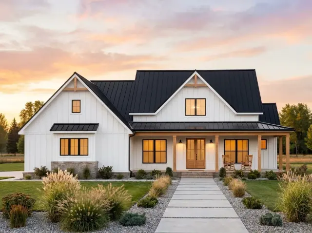 Modern Farmhouse with Wraparound Porch